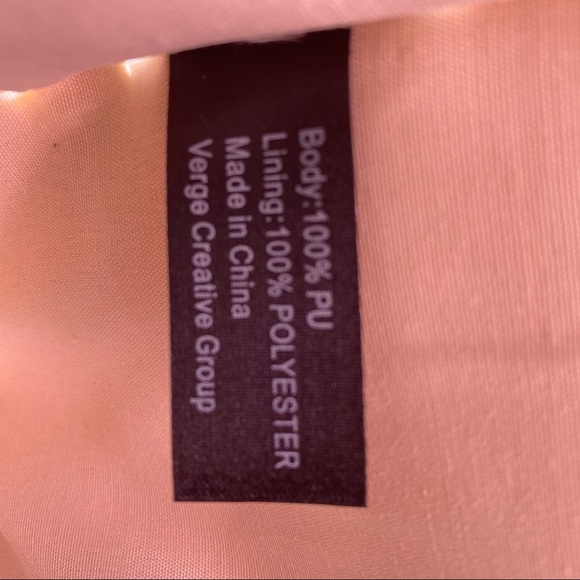 VTG LORD & TAYLOR DROP STRAP VEGAN LEATHER TOTE - Picture 6 of 10